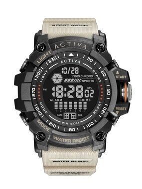 Invicta Activa Strike X Digital Sport Watch in Beige & Black NWT NIB